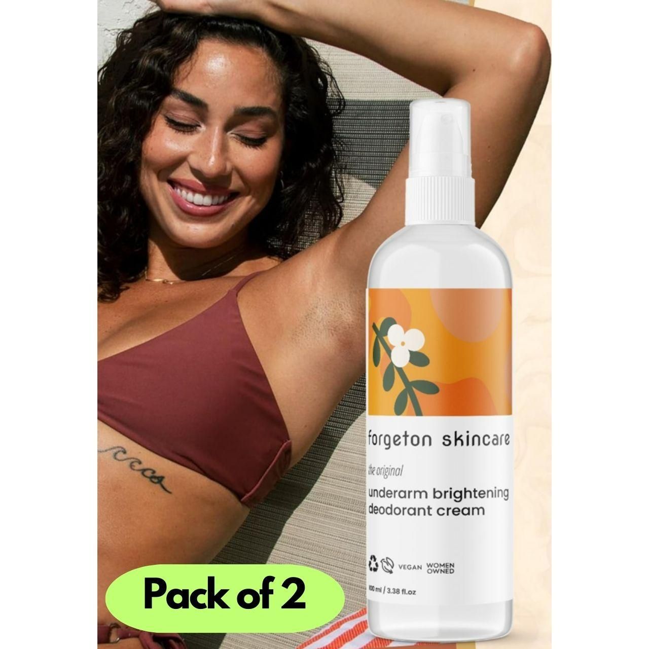 Underarm Brightening Deodorant Cream 200 ml Pack of 2